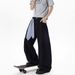 Unisex Oversized Wide-Leg Distressed Denim Jeans Asymmetrical Hem Detachable Waist Scarf S-3XL Men's Clothing_mkmklike.com
