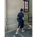 ELLE Early Autumn Denim For Women, New Mid-Length Vintage Dress, Waist-Cinching Loose Casual One-Step Dress_mkmklike.com