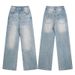 Men's Clothing & Archer0603 & Men's Light Blue Washed Blue Jeans, New Autumn Style, American Loose Straight Leg Pants_mkmklike.com