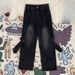 Old Strap Splicing Design Sense Deconstruction Jeans Men's Autumn Loose Casual Washed Straight Scimitar Pants_mkmklike.com
