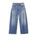 High Waisted Wide Leg Jeans Women's Casual Loose Trousers Spring 2026 American Style Pocket Detail Versatile Denim_mkmklike.com