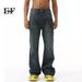 EF JEANS | 2024 New Versatile American Wax Surface Coated Blue Mop Jeans Tide_mkmklike.com
