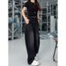 2026 New Plus Size Black Curved Cut Jeans Women, Slimming For Pear-Shaped Body, High-Waisted Wide-Leg Pants_mkmklike.com
