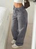 Women's Clothing Wholesale Grey Straight Leg Jeans For Women – Factory Direct Classic Denim Pants (S-XXL)_mkmklike.com