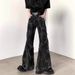 Men's Clothing Men's High Waist Micro Flared Jeans Dark High Street Vibe Niche Design High End Feel For Formal & Casual_mkmklike.com