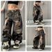 Unisex Relaxed Straight-Leg Jeans – Charcoal Washed Distressed Denim With Raw Edge & Wide Hem_mkmklike.com