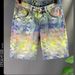 Men's American Streetwear 5 Inch Jacquard Denim Shorts Colorful Casual Cargo for Summer_mkmklike.com