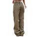Women's Clothing Ins Street Style Retro Multi Pocket Belt Casual Workwear Jeans For Women_mkmklike.com