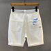 Men's Solid Color Denim Shorts - Summer 5-Inch Inseam Casual Streetwear (Sizes 28-36) Minimalist Korean Style_mkmklike.com