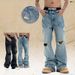 American Style Ditreed Jean For Men And Women, Wahed Vintage Looe Wide-Leg Straight Trendy High Street_mkmklike.com