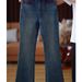 American Style Fleece-Lined High-Waisted Flared Jeans For Women, Autumn And Winter, Pear-Shaped Body, Slim Fit,_mkmklike.com