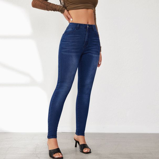 Women's Clothing High Elastic Feet Hip-lifting Jeans_mkmklike.com