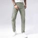 Men's Clothing Men’s Straight Leg Jeans – Retro Green Washed Denim Pants, High Street Fashion & Casual Wear_mkmklike.com