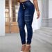 Women's Clothing Button Down Jeans Zipper Pockets Available Denim Clothing_mkmklike.com