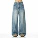 Men's Loose Fit Jeans Street Style Versatile Washed Cleanfit Wide Leg Pants High Street_mkmklike.com