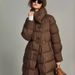 Women's Clothing new women's long over the knee warm cotton coat with lapel, light luxury soft coat, over the knee long warm cotton coat_mkmklike.com