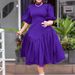 Women's Clothing pleated large size fashion puff sleeve dress_mkmklike.com
