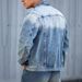 Men's Clothing Heavy Duty Denim Jacket Trendy Brand Pleated Gradient High Street Style Slight Stretch Outerwear_mkmklike.com