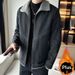 Pulse Pulse Thickened Men's Fleece-Lined Turn-Down Collar European And American Trend Cotton Denim Coat Slim Fit Handsome Jacket_mkmklike.com