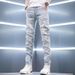 Premium Stretch Denim Jeans – Slim Fit Ripped & Embroidered Men's Pants (Light Blue, Summer Style)_mkmklike.com