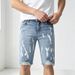 Men's Clothing Men's Stretch Denim Shorts – Trendy Splatter Print & Comfort Fit (Sizes S-2XL)_mkmklike.com