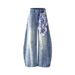 Men's Clothing Retro Wide-Leg Jeans For Men & Women, Vintage High-Waisted Straight Denim Pants, Distressed Washed Casual Streetwear_mkmklike.com