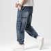 Pulse Foreign Trade Hip-Hop Pants Retro Multi-Pocket Baggy Cargo Skateboard Jeans For Men, European And American Style_mkmklike.com
