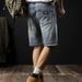 New High End Retro Blue Denim Shorts For Men Trendy Casual Five Point Outerwear Summer Clothing_mkmklike.com