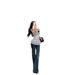 Women's Retro Hot Girl Low Waisted Skinny Jeans Distressed Washed Casual Trousers Floor Length Cotton Polyester Autumn Wear_mkmklike.com