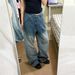 Women's Clothing Star Print Loose Straight Leg Denim Trousers For Women Washed Effect_mkmklike.com