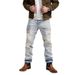 Men's High Street Trendy Straight Leg Jeans Letter Print High Waist Brand Hot Selling Denim_mkmklike.com