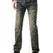 Retro American Men's Jeans Loose Fit Straight Leg Casual Trousers Mid Waist Cotton Midweight Black Blue Trendy Spring Autumn_mkmklike.com