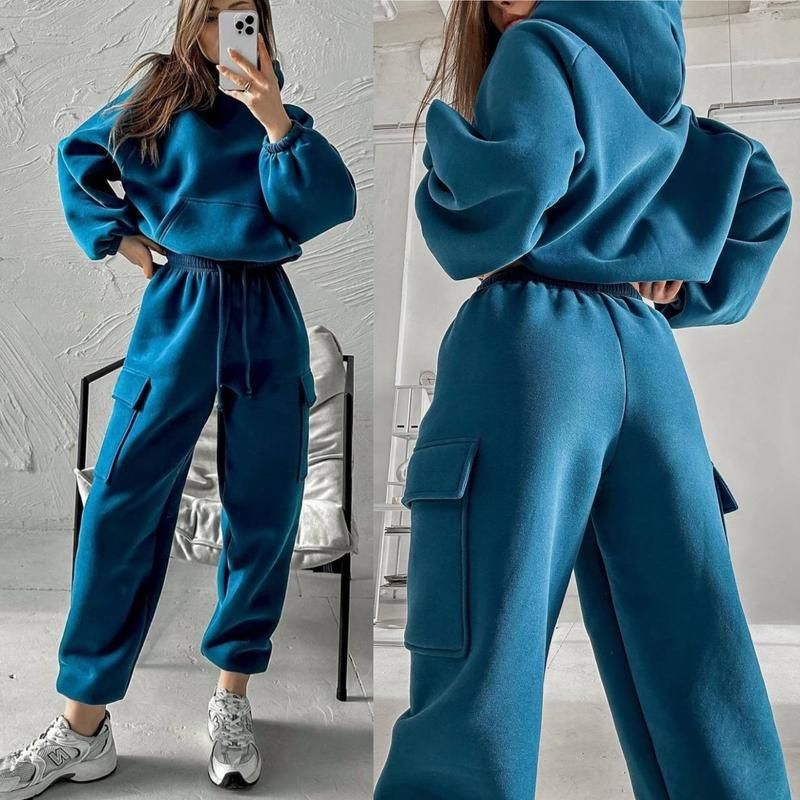 Women's Clothing autumn and winter women's clothing new fashion sports leisure sweater suit_mkmklike.com