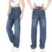 Men's Loose Fitting Wide Leg Jeans Korean Style Casual Versatile Stylish Handsome Spring Summer Clothing_mkmklike.com
