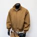 American Retro Oversized Bomber For Men, Spring New Trendy Brand Stand Collar Baseball Jacket Short Top_mkmklike.com