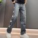 Men's American Retro Style Loose Straight Leg Jeans Trendy Casual Ripped Wide Leg Trousers 2026 New Versatile_mkmklike.com