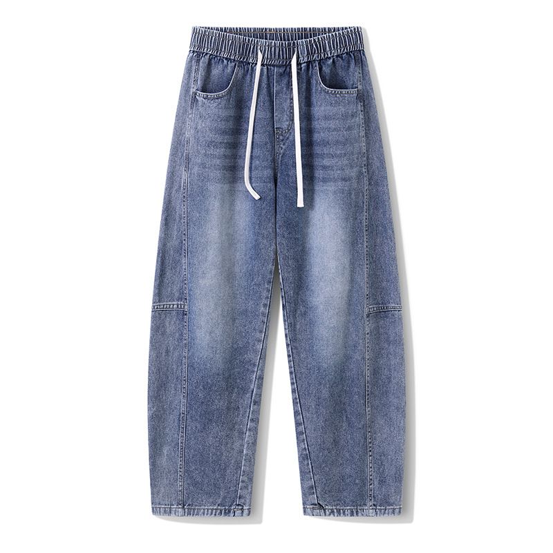Men's Curved Blade Jeans Loose Wide Leg Casual Pants Spring New Style Versatile For Men And Youth_mkmklike.com