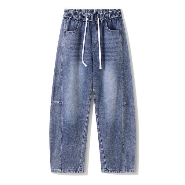 Men's Curved Blade Jeans Loose Wide Leg Casual Pants Spring New Style Versatile For Men And Youth_mkmklike.com