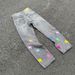 Amxn Nw Lightning Jans Limitd Edition Embroidrd Patch Washd High Strt Loos Straight Long Pants Unisx_mkmklike.com