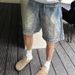 Retro Distressed Denim Shorts For Men And Women Loose Fit Straight Leg Five-Pocket Summer Style Versatile Casual Pants_mkmklike.com