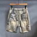 Men's Summer Denim Shorts Retro Style With Large Hole Elastic Loose Slim Straight Patch Detailing_mkmklike.com