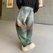 Parisian Streetwear Men's Wide-Leg Jeans - Oversized Straight Cut, Dopamine-Inspired Colorful Print, Trendy Lazy Hip-Hop Style Long Pants_mkmklike.com