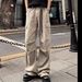 BOY American Retro Stone Gray Pocket Straight Wide-Leg Cargo Unisex Loose Autumn Marble Dark Pattern Casual Pants_mkmklike.com