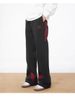 Slash Three-stripe Red And Black Contrasting Color Splicing Thin And Slightly Pulled Jeans Niche Design American Tooling Straight-leg Pants_mkmklike.com