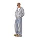 Cleanfit Unisex High Street Vintage Washed Jeans Relaxed Straight-Leg Denim Pants with Distressed Finish_mkmklike.com