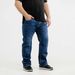 Men's Relaxed Fit Stretch Denim Jeans For Big And Tall | Comfortable Straight Leg Loose Fit Trousers_mkmklike.com