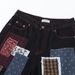 Color Block Patchwork Wide-Leg Jeans For Men, Spliced Open Stitch, Unique Design, Loose Straight-Leg Pants, Trendy Brand_mkmklike.com