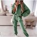 Women's Clothing popular autumn and winter women's sports and leisure hooded sweatshirt set two piece set_mkmklike.com