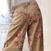 European And American Style Women's mid Waist Wide Leg Jeans Loose Floral Cropped Pants Bohemian_mkmklike.com