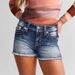 Women's Distressed Denim Shorts – High Waist Stretch Ripped Jeans Shorts For Casual & Streetwear_mkmklike.com